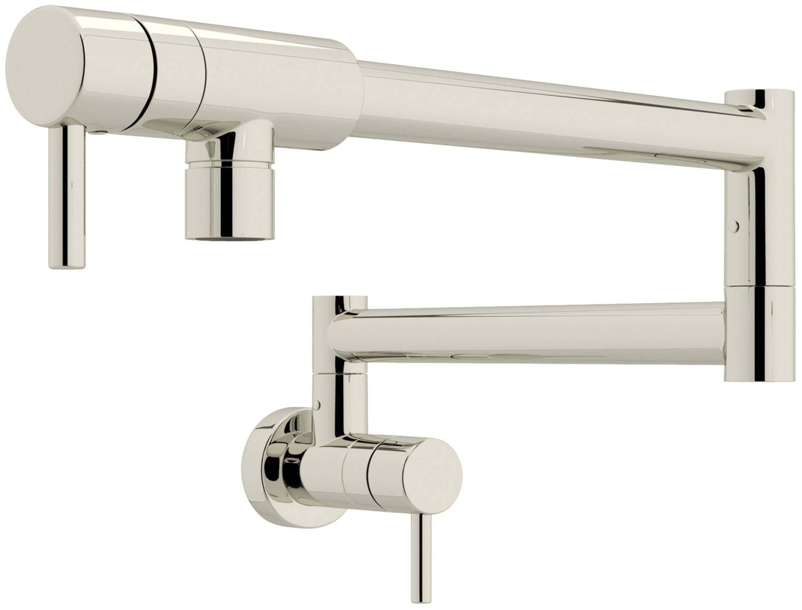 Polished Nickel Wall Mounted Brass Pot Filler