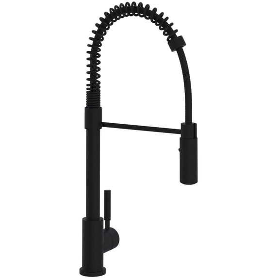 Rohl R7521 Lux 1.8 GPM Single Hole Pre-Rinse Pull Down Kitchen Faucet - Black