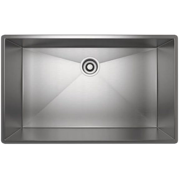 Rohl Forze 30" Single Bowl Kitchen Sink in Brushed Stainless Steel - RSS3018SB