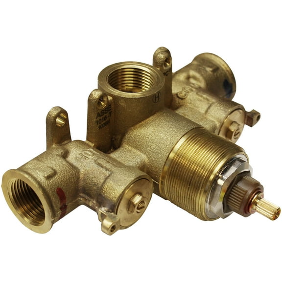 Rohl Rough Valve Body Only Concealed Thermostatic Mixer Without Volume Flow Control With 3/4" Npt Inlets And No Finish