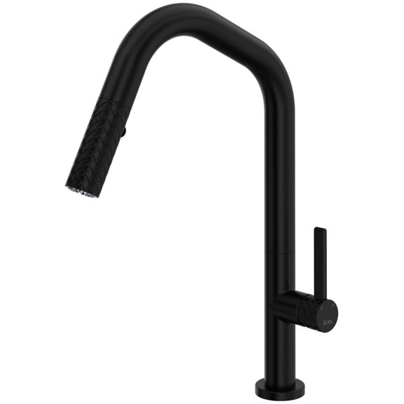 Rohl Te56d1lm Tenerife 1.75 GPM Single Hole Pull Down Kitchen Faucet - Black