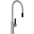 thumbnail image 1 of Rohl Tr55d1lb Tuario 1.5 GPM Single Hole Pull Down Kitchen Faucet - Black, 1 of 4