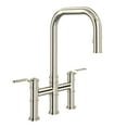 thumbnail image 1 of Rohl U.4551Ht-2 Armstrong 1.8 GPM Widespread Bridge Pull Down Kitchen Faucet - Nickel, 1 of 5