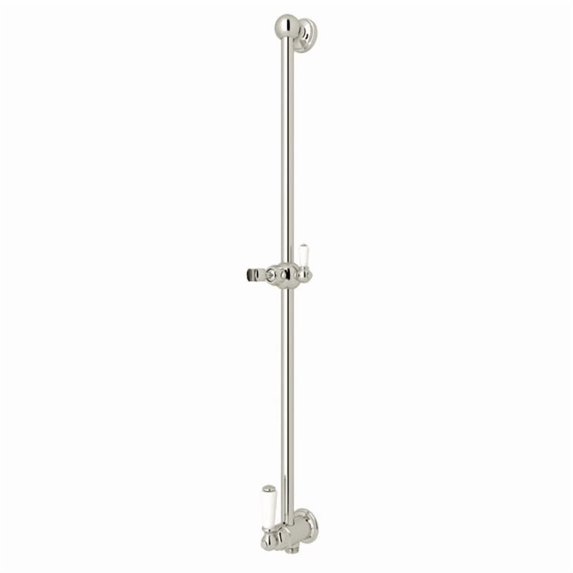 Rohl Edwardian 25" Slide Bar With Integrated Volume Control And Outlet in Polished Nickel - U.5535PN