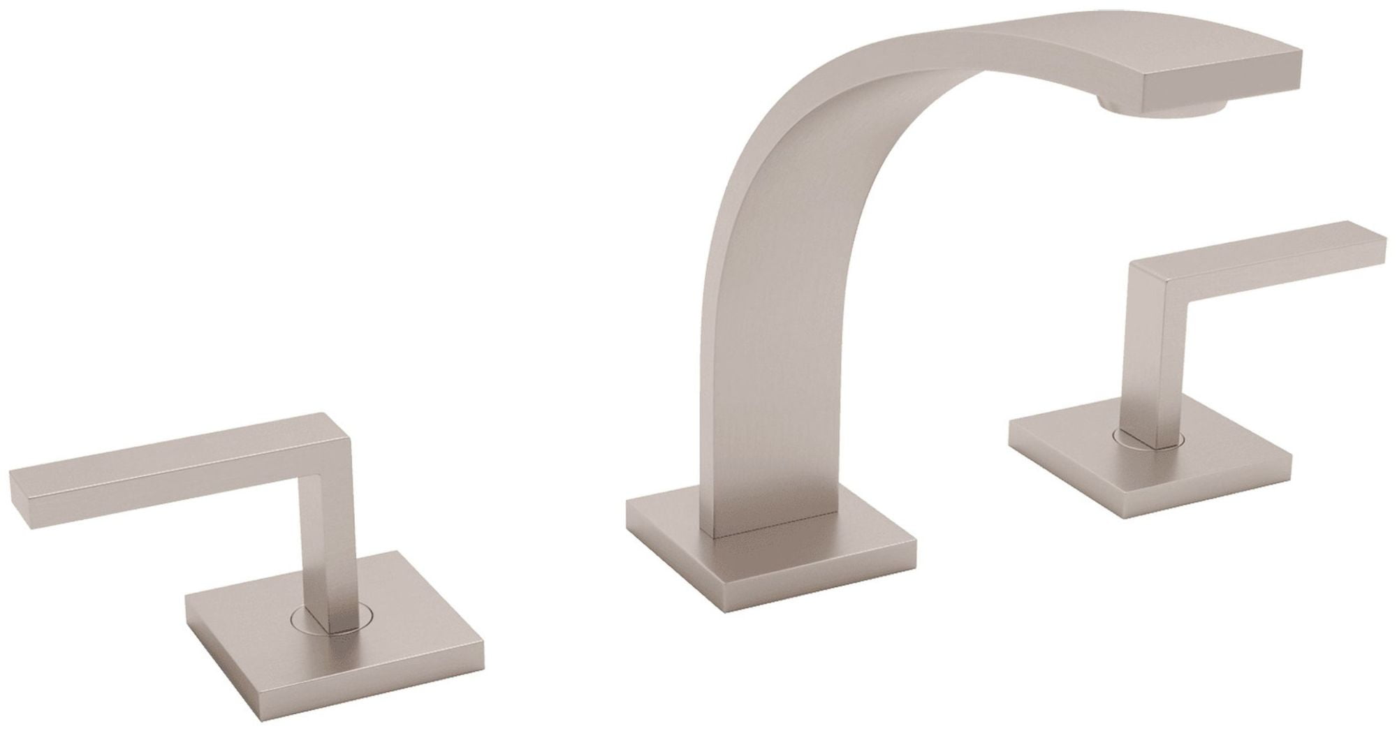 Satin Nickel Widespread Bathroom Faucet with Drain Assembly