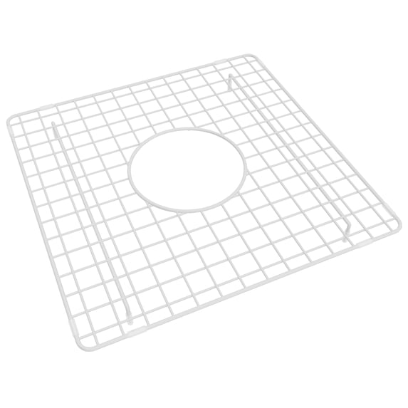 Rohl Wire Sink Grid For Rc1818 Bar/Food Prep Kitchen Sinks In White Abcite Vinyl With Feet 14 1/2" X 14 1/2"