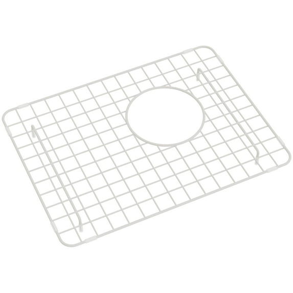 Rohl Wire Sink Grid For Rc4019 And Rc4018 Kitchen Sinks Small Right-Hand Bowl In Biscuit Abcite Vinyl With Feet 15 3/16" X 11 3/8"