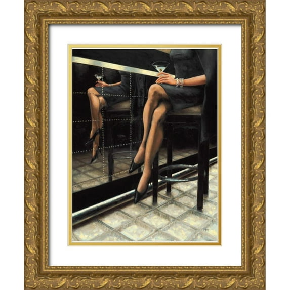Rohlander, Nathan 19x24 Gold Ornate Wood Framed with Double Matting Museum Art Print Titled - Martini with a Twist
