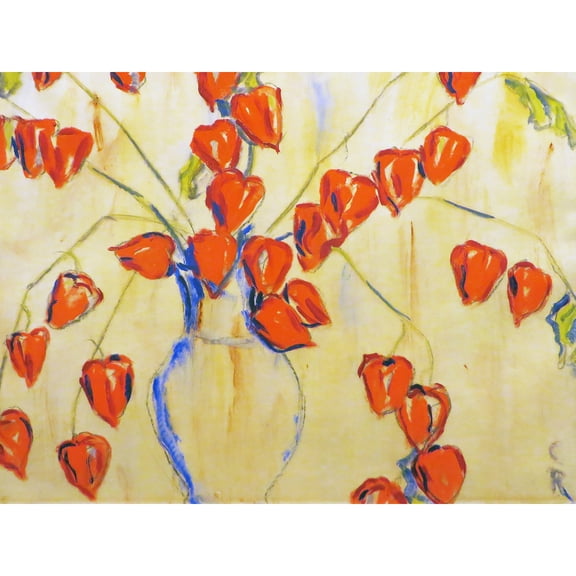 Rohlfs Physalis Flower Fruit Painting Extra Large Art Print Wall Mural Poster Premium XL