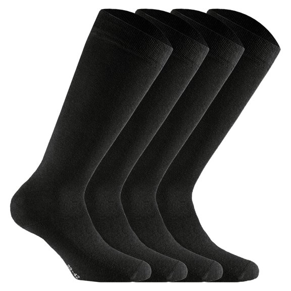 Rohner Basic Unisex Socks Cotton Black 2.5-5 Uk