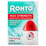 Rohto® Cool Max Maximum Strength Redness Relief Lubricating Eye Drops, 0.4 fl oz