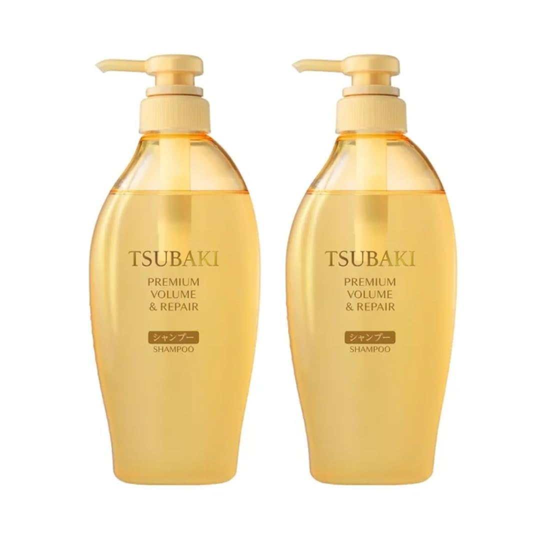 Hair Professional Repair Tsubaki Premium Volume & Repair Shampoo 450ml  ( Pack of 2 )– with Camellia Oil For Dry, Damaged Hair