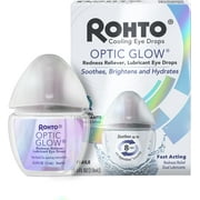 Rohto Optic Glow Whitening & Lubricant Eye Drops, Brightens & Hydrates Eyes, 0.4 fl oz