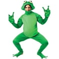 thumbnail image 1 of Rohuuque Adult Plush Frog Jumpsuits Funny Novelty Hooded Playsuit Dress Up Festival Animal Green Jumpsuit One Piece Green, 1 of 4
