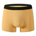 thumbnail image 1 of Rohuuque Boxer Briefs for Men Color Block Elastic Waist Underwear Stretch Briefs Comfort Breathable Trunks with Soft Waistband Yellow, 1 of 4