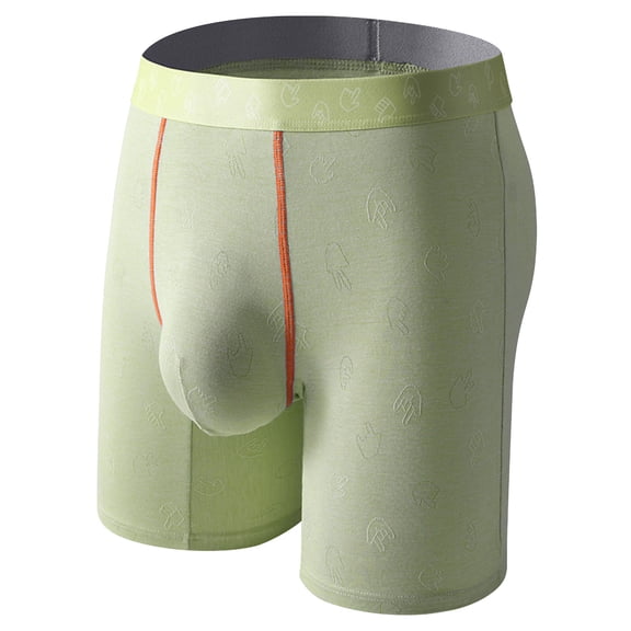 Rohuuque Boxer Briefs for Men Quick Dry Comfort Elastic Waistband Underwear Casual Sports Breathable Loose Short Underwear Green