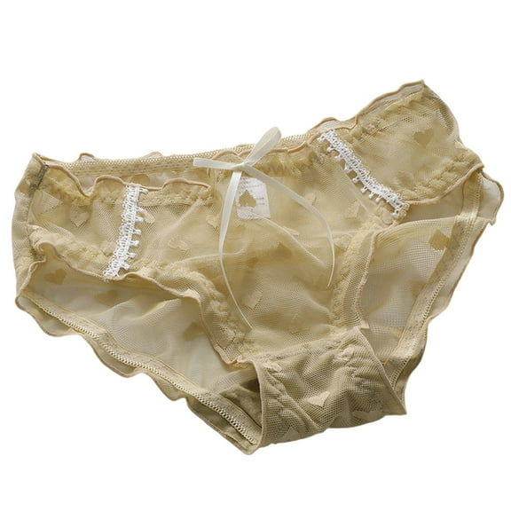 ZQUUVOU Cotton Underwear for Women Cheeky Lace Mesh Bikini Underwear Mid Wasit Hipster Brief Panties for Ladies Green