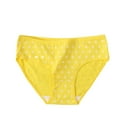 thumbnail image 1 of Rohuuque Cotton Underwear for Women Cute Dot Printed Period Panties Mid Rise Hipsters Ladies Underwear Panties Yellow, 1 of 5
