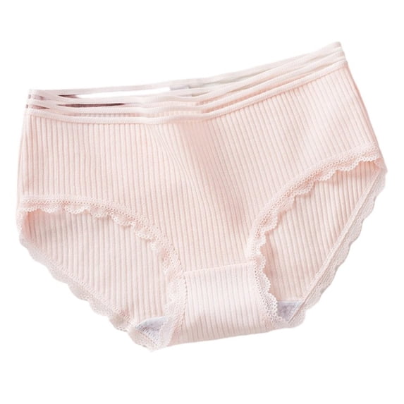 ZQUUVOU Cotton Underwear for Women High Elastic Low Rise Hipster Panties Soft Stretch Breathable Bikini Briefs Comfort Underwear Pink