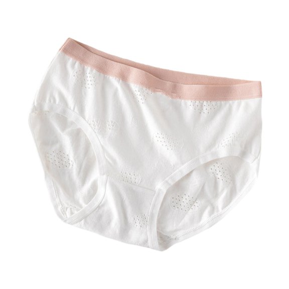 Rohuuque Cotton Underwear for Women High Waisted Cotton Underwear Full Coverage Tummy Control Comfort Panties White