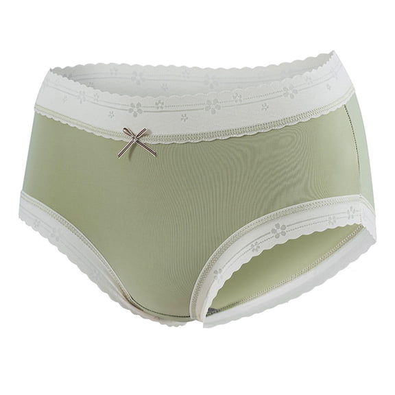 ZQUUVOU Cotton Underwear for Women No Show Invisibles Cotton Hipster Panties Low Rise Soft Stretch Breathable Bikini Underwear Green