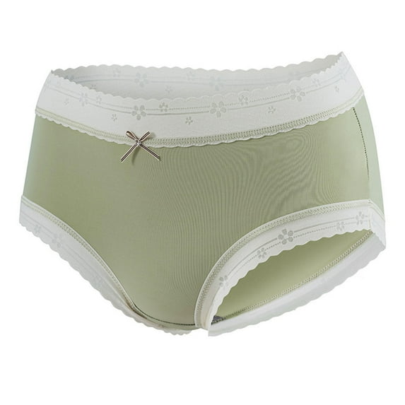 ZQUUVOU Cotton Underwear for Women No Show Invisibles Cotton Hipster Panties Low Rise Soft Stretch Breathable Bikini Underwear Green