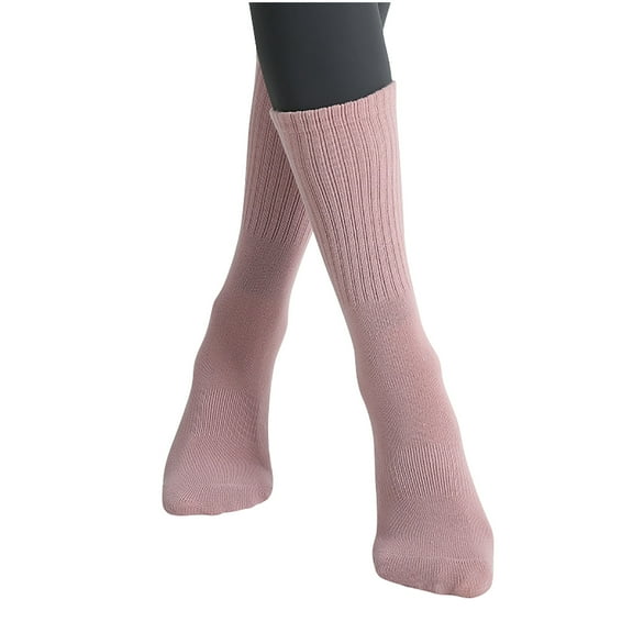 Rohuuque Grip Socks for Women Breathable Long Yoga Grip Socks Non-Slip Comfort Cotton Socks Outdoor Indoor Casual Socks Pink