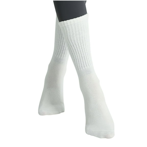 Rohuuque Grip Socks for Women Breathable Long Yoga Grip Socks Non-Slip Comfort Cotton Socks Outdoor Indoor Casual Socks White