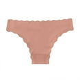 thumbnail image 1 of Rohuuque Invisibles Thongs for Women Bikini Thong Underwear with Antibacterial Lining Breathable Comfort Ruffle Trim Panties Pink, 1 of 4