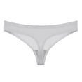 thumbnail image 1 of Rohuuque Invisibles Thongs for Women No Show Thong Low Rise Breathable Underwear Invisible Comfort Invisibles Panties Gray, 1 of 5
