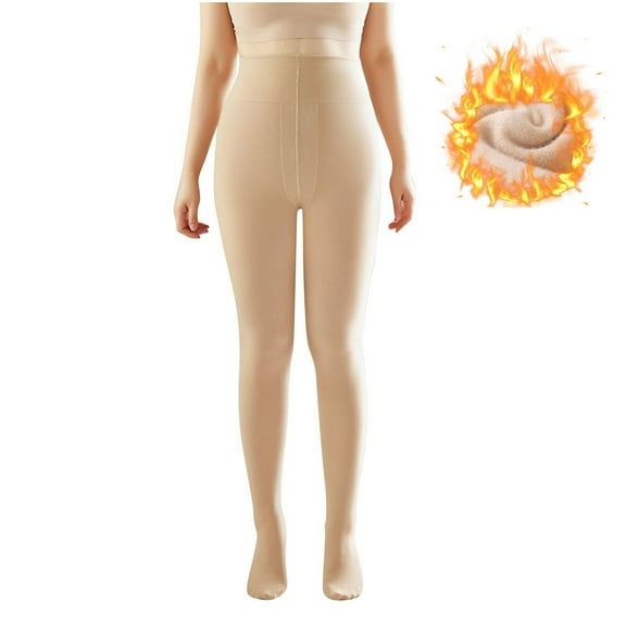 Rohuuque Long Johns Thermal Pants for Women Fake Translucent Thermal Tights Pantyhose Sheer Leggings Footed Thermal Pantyhose Khaki