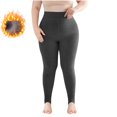 thumbnail image 1 of Rohuuque Long Johns Thermal Pants for Women Stirrup Thermal Leggings Light Fleece Lining Tummy Control Ankle Length Dark Gray, 1 of 4