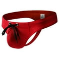 thumbnail image 1 of Rohuuque Men's Briefs Underwear Interest Tie Rope Underpants Breathable Comfort Underwear Swimwear Lightweight Underwear Red, 1 of 5