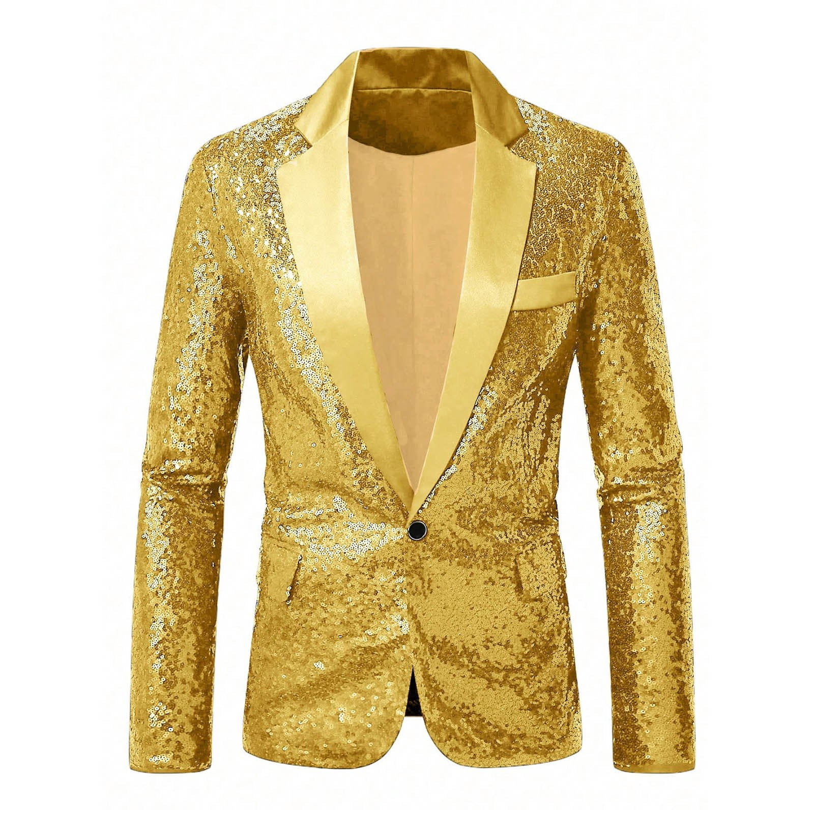 Party Wear Reversible Sequin Jacket Men's Gradual Color Change Sequins Suit  Jacket - Pink Gold, Size 36, For Parties & Performances Gold Suit