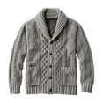thumbnail image 1 of Rohuuque Men's Chunky Cardigan Sweaters Solid Color Long Sleeved V-neck Button Up Cardigan Knitted Sweater with Pocket Gray, 1 of 5