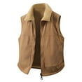 thumbnail image 1 of Rohuuque Men's Reversible Corduroy Vest Solid Sleeveless Top with Sherpa Lining Trendy Vintage Fall Winter Warm Casual Wear Khaki A, 1 of 9