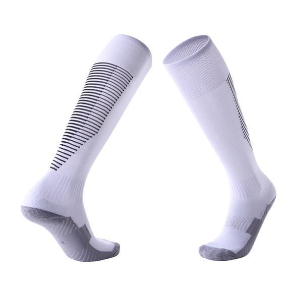 Rohuuque Men's Sport Soccer Socks Cotton Moisture Wicking Breathable Knee High Socks Athletic Performance Cycling Socks Black