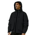 thumbnail image 1 of ZQUUVOU Men's Waterproof Rain Jacket Outdoor Lightweight Windbreaker Rain Jacket Raincoat with Hood for Hiking Fishing Activewear Black, 1 of 9