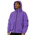thumbnail image 1 of ZQUUVOU Men's Waterproof Rain Jacket Outdoor Lightweight Windbreaker Rain Jacket Raincoat with Hood for Hiking Fishing Activewear Purple, 1 of 9