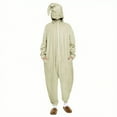 thumbnail image 1 of Rohuuque Men's and Women's Festive Onesie Animal Dress Up Christams Jumpsuits One-Piece Pajama with Hood and Pocket Lounge Wear Beige, 1 of 8