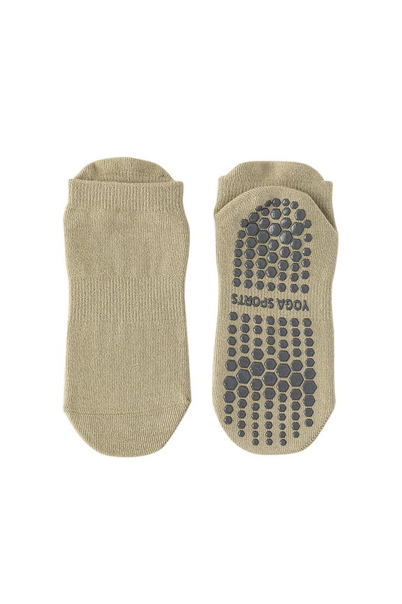 Pilates Grip Socks for Women Cotton Ankle Grippy Non Slip Socks for Yoga Hospital Barre Sports Home Slipper Socks Olive Green