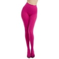 thumbnail image 1 of Rohuuque Sheer Tights for Women Solid Color 80D Velvet Soft Tights Sheer to Waist Nude Tone Invisible Wear Control Top Pantyhose Hot Pink, 1 of 5