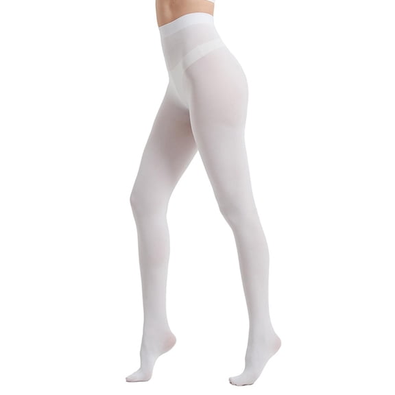 ZQUUVOU Sheer Tights for Women Solid Color 80D Velvet Soft Tights Sheer to Waist Nude Tone Invisible Wear Control Top Pantyhose White