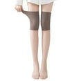thumbnail image 1 of Rohuuque Sheer Tights for Women Thigh High Socks Run-Resistant Lightweight Nude Tone Elegant High Elastic Stockings Coffee, 1 of 5