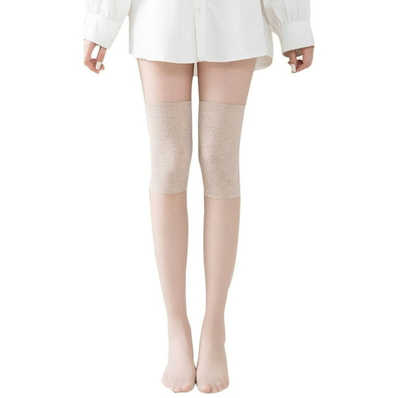 Rohuuque Sheer Tights for Women Thigh High Socks Run-Resistant Lightweight Nude Tone Elegant High Elastic Stockings Khaki