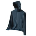 thumbnail image 1 of ZQUUVOU Sun Protection Shirt for Women Men Full Zip UV Block Beach Cover Ups Lightweight Hooded Cycling Fishing Jackets Navy, 1 of 7