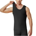 thumbnail image 1 of Rohuuque Thermal Shirts for Men Casual Solid Pullover Round Neck Sleeveless High Elasticity Keep Warml Underwear Suit Black, 1 of 5