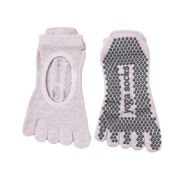 Rohuuque Toe Socks for Men Women Yoga Pilates Socks Breathable Low Cut Five Finger Socks Running with Arch Support Hot Pink