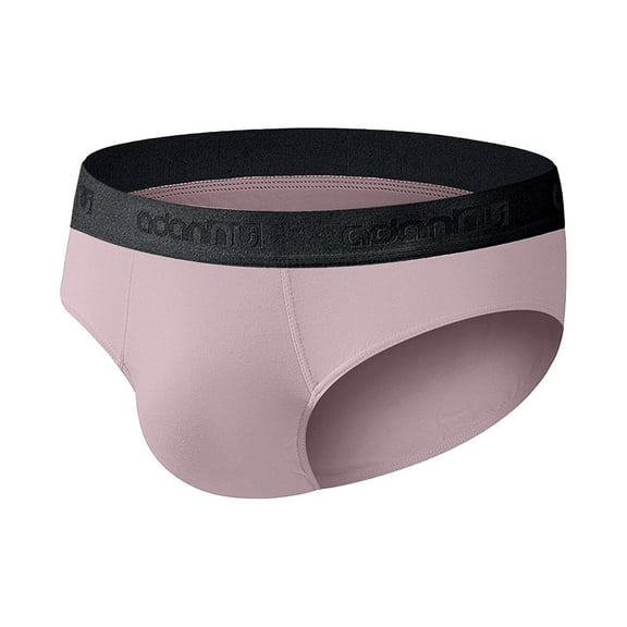 Rohuuque Underwear Briefs for Men Solid Color Stretch Underwear Elastic Comfort Breathable Briefs for All Day Comfort Wear Pink
