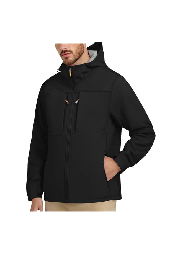 Unisex Waterproof Rain Jacket Lightweight Motorcycle Jacket Rain Shell Jacket with Hood Waterproof Raincoat for Cycling Black